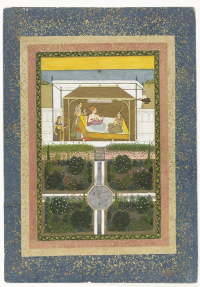 Prince in a garden, c.1775-99 by Indian School